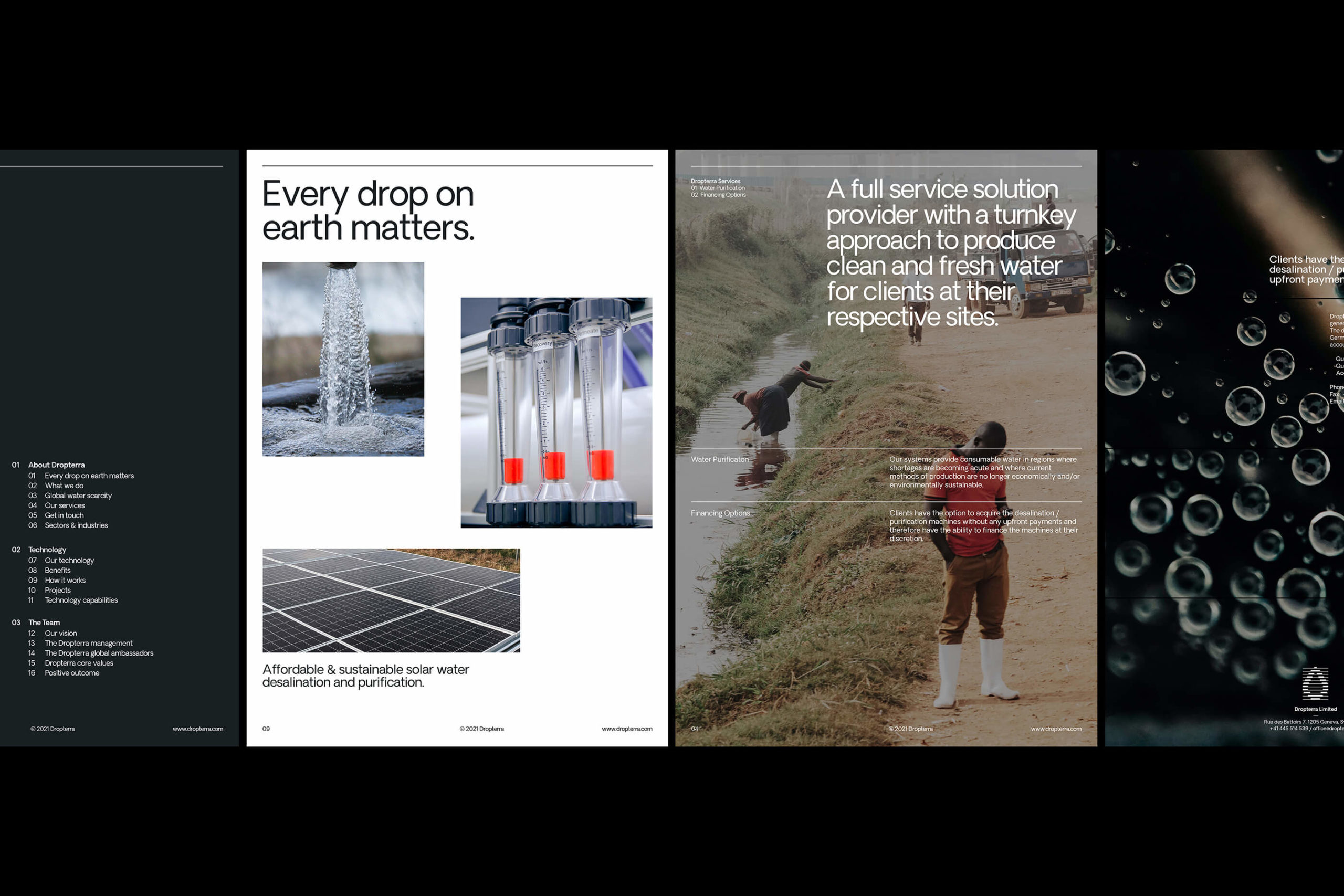 Dropterra company profile pages