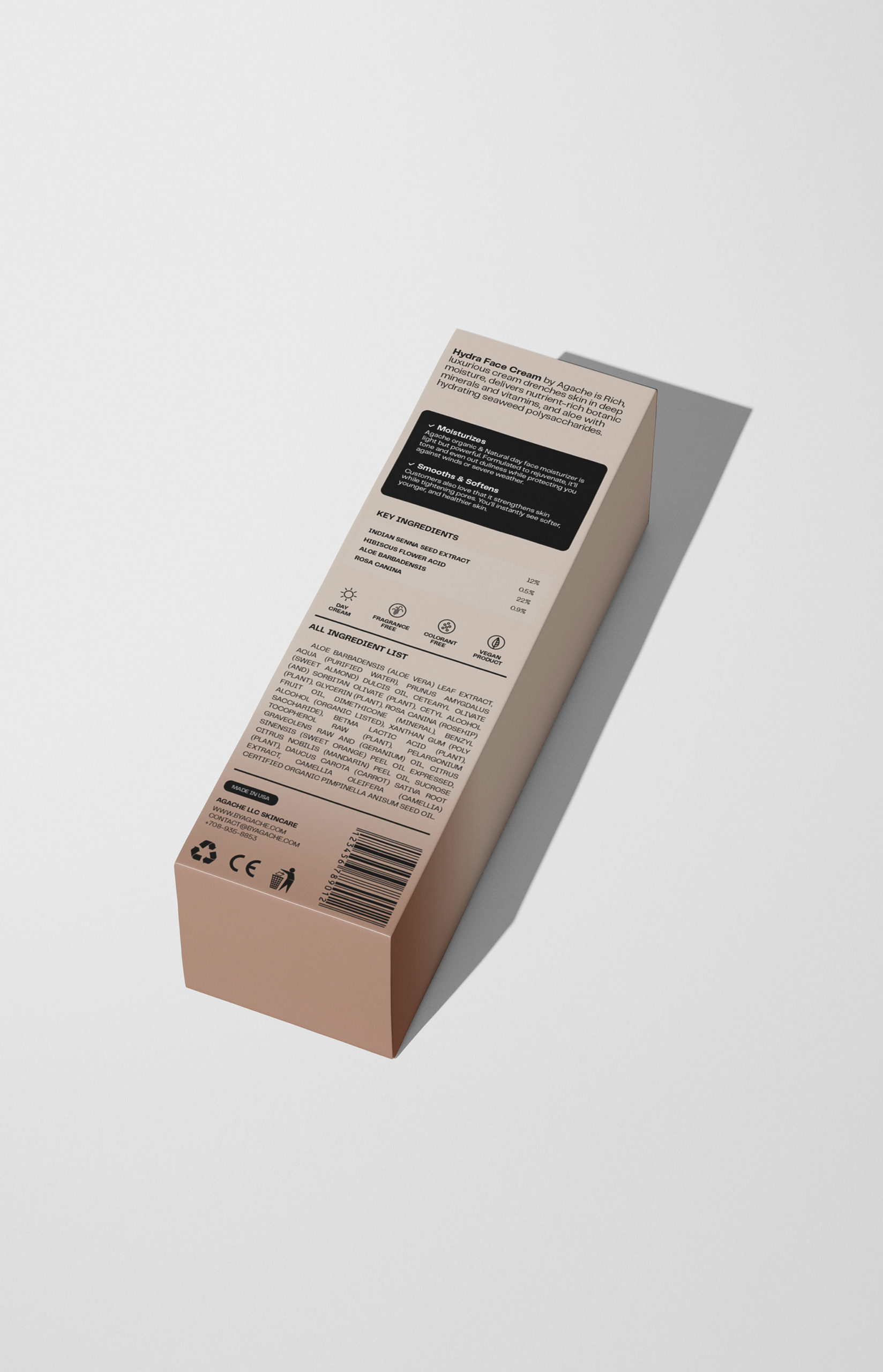 Agache package back view