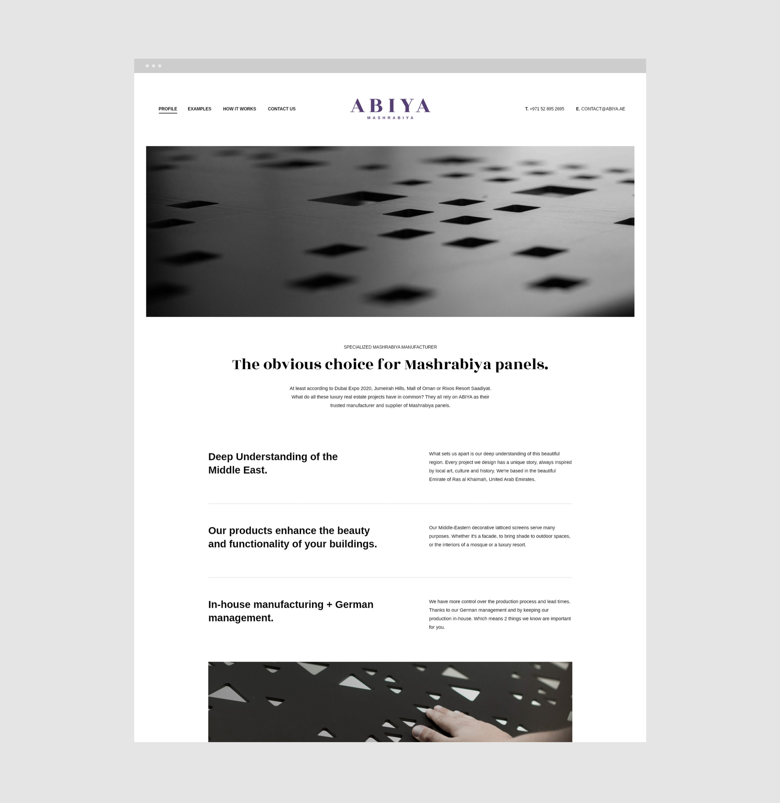 Abiya website services preview