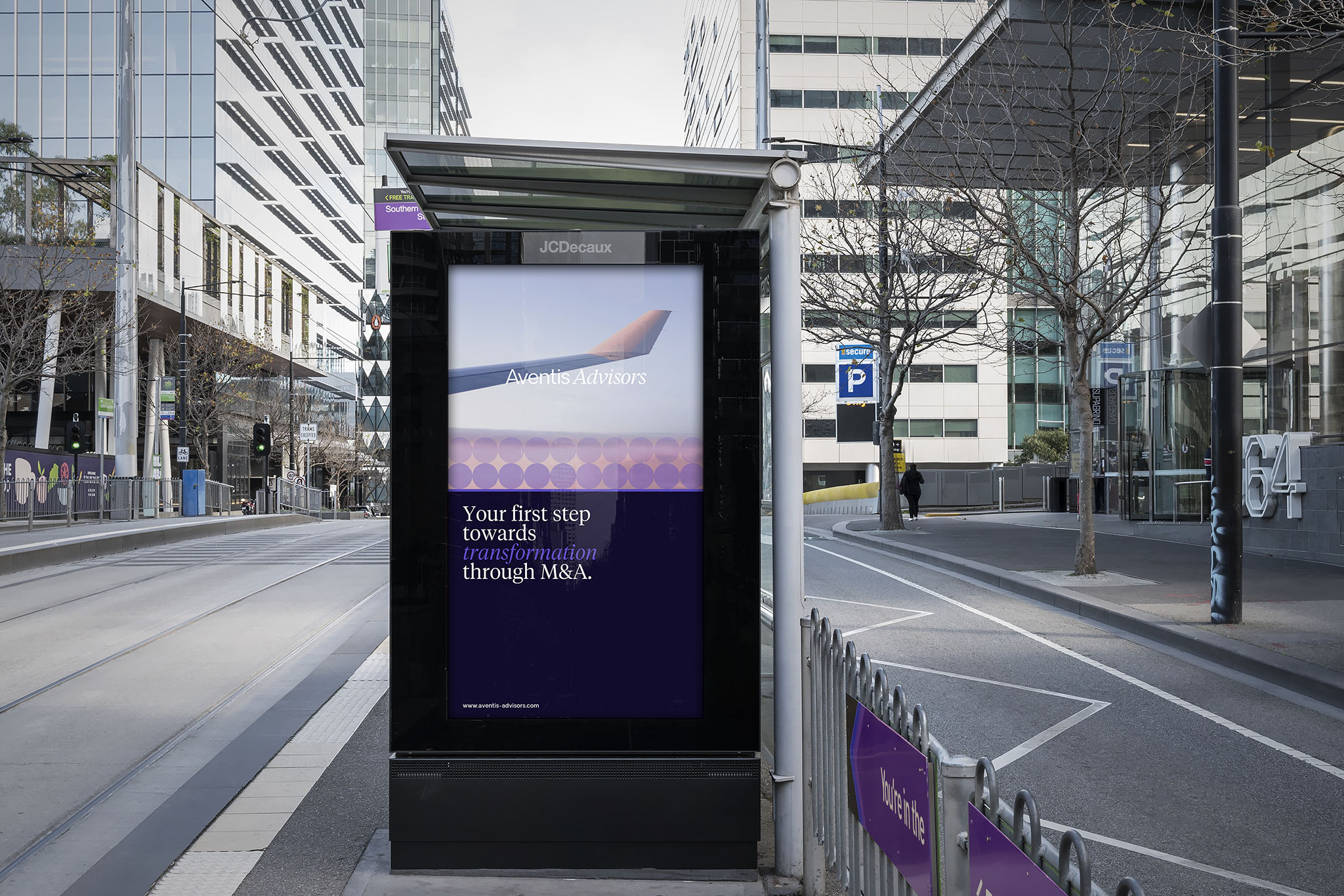 Aventis ad on a bus stop bilboard