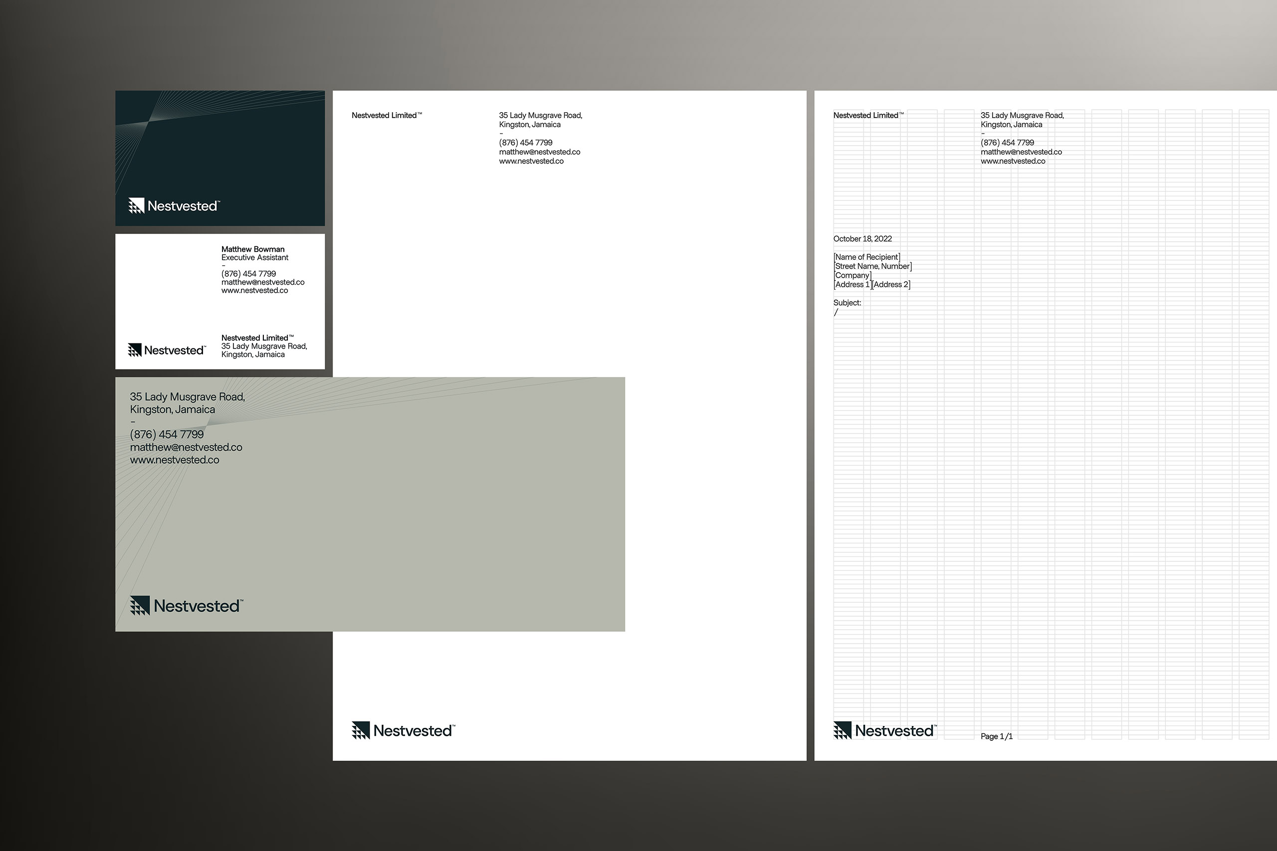 Nestvested stationery showcase