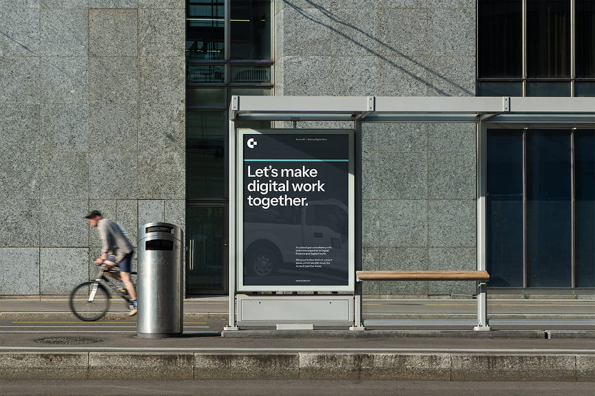 Acrea bilboard on a bus station