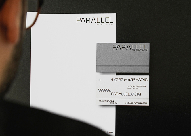 Parallel business cards and letterhead