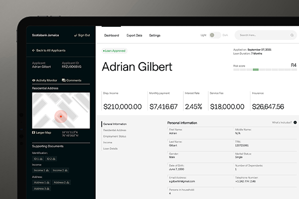 Nestvested dashboard on tablet