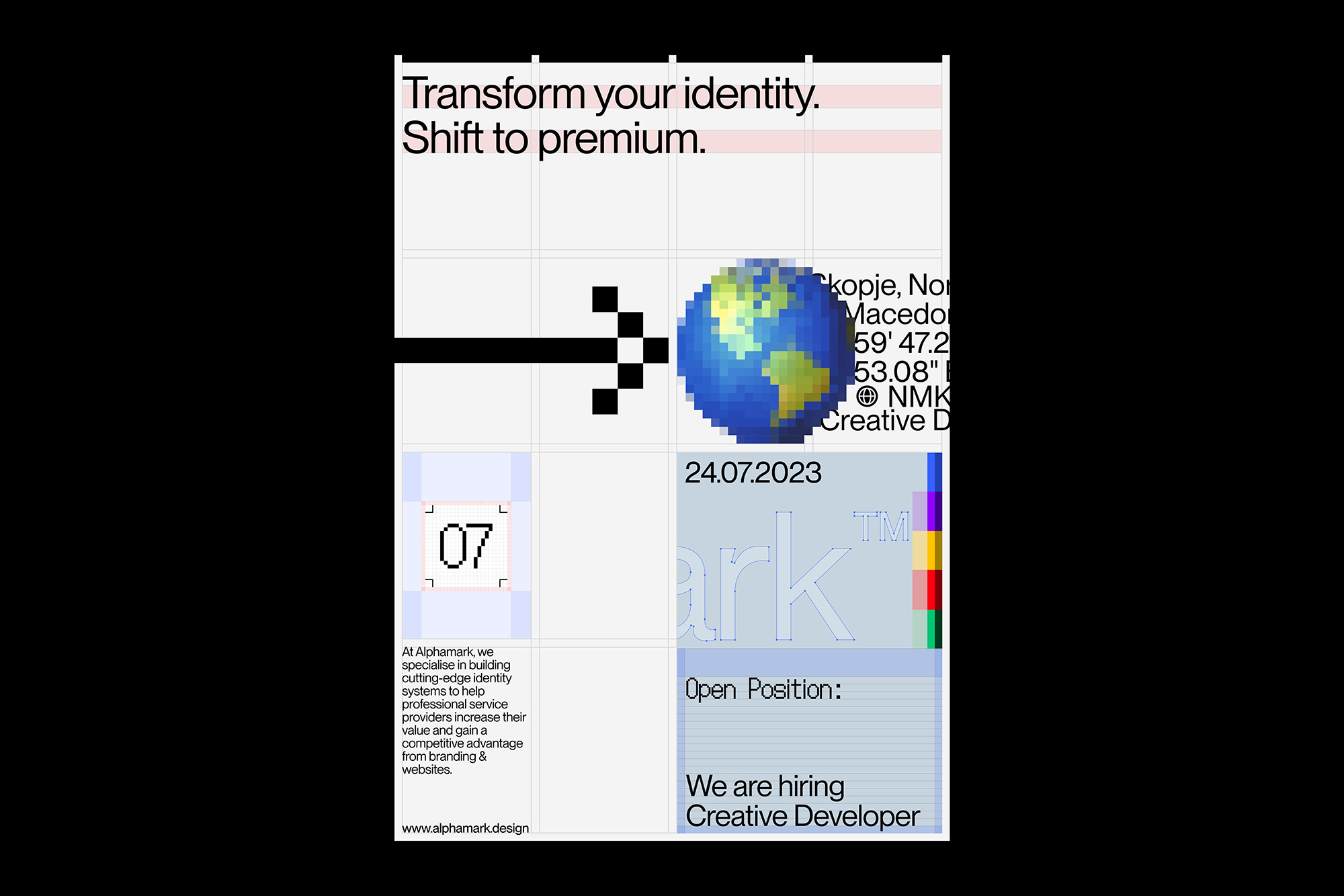Alphamark poster grid guidelines