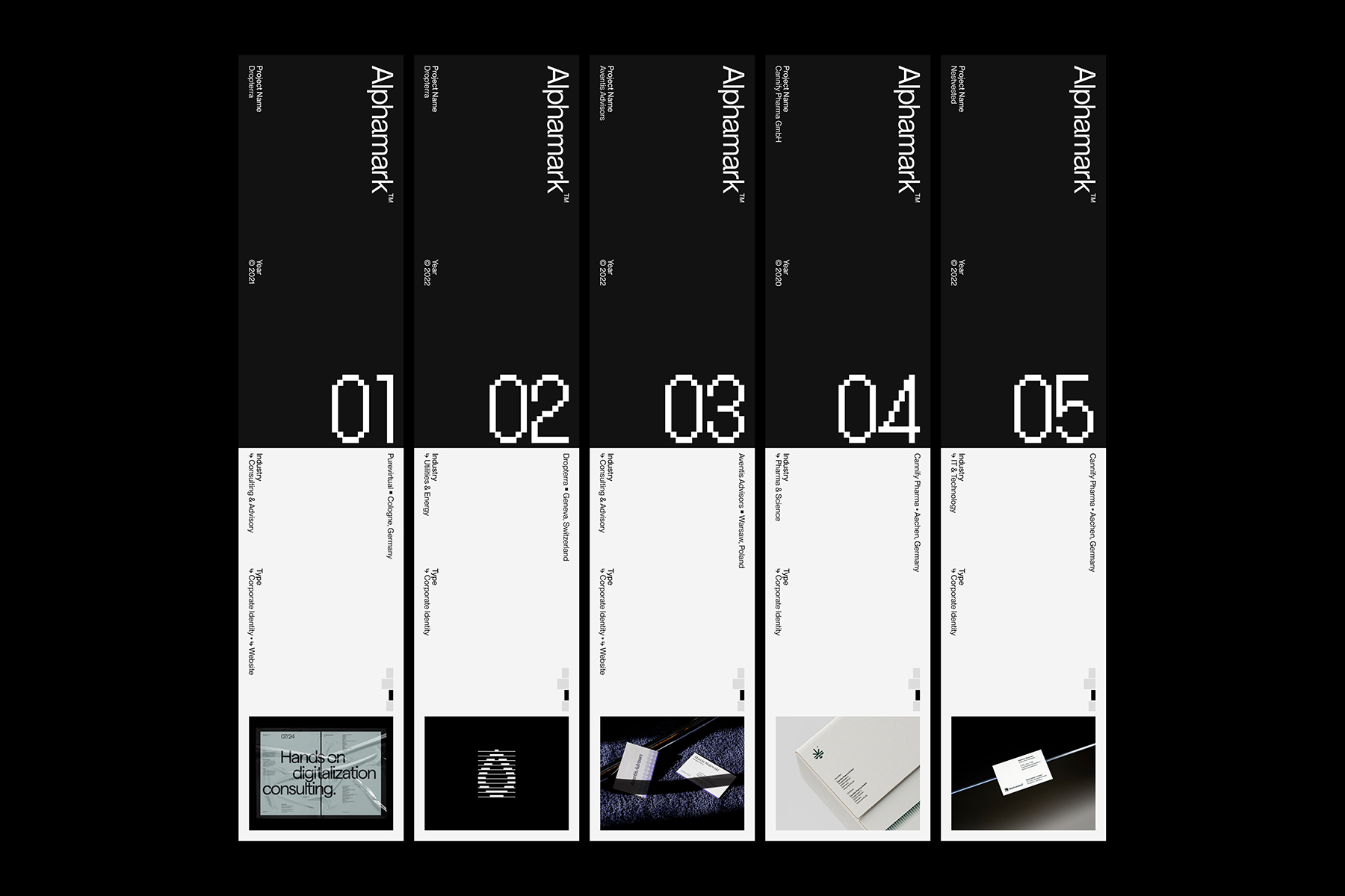 Alphamark project handles