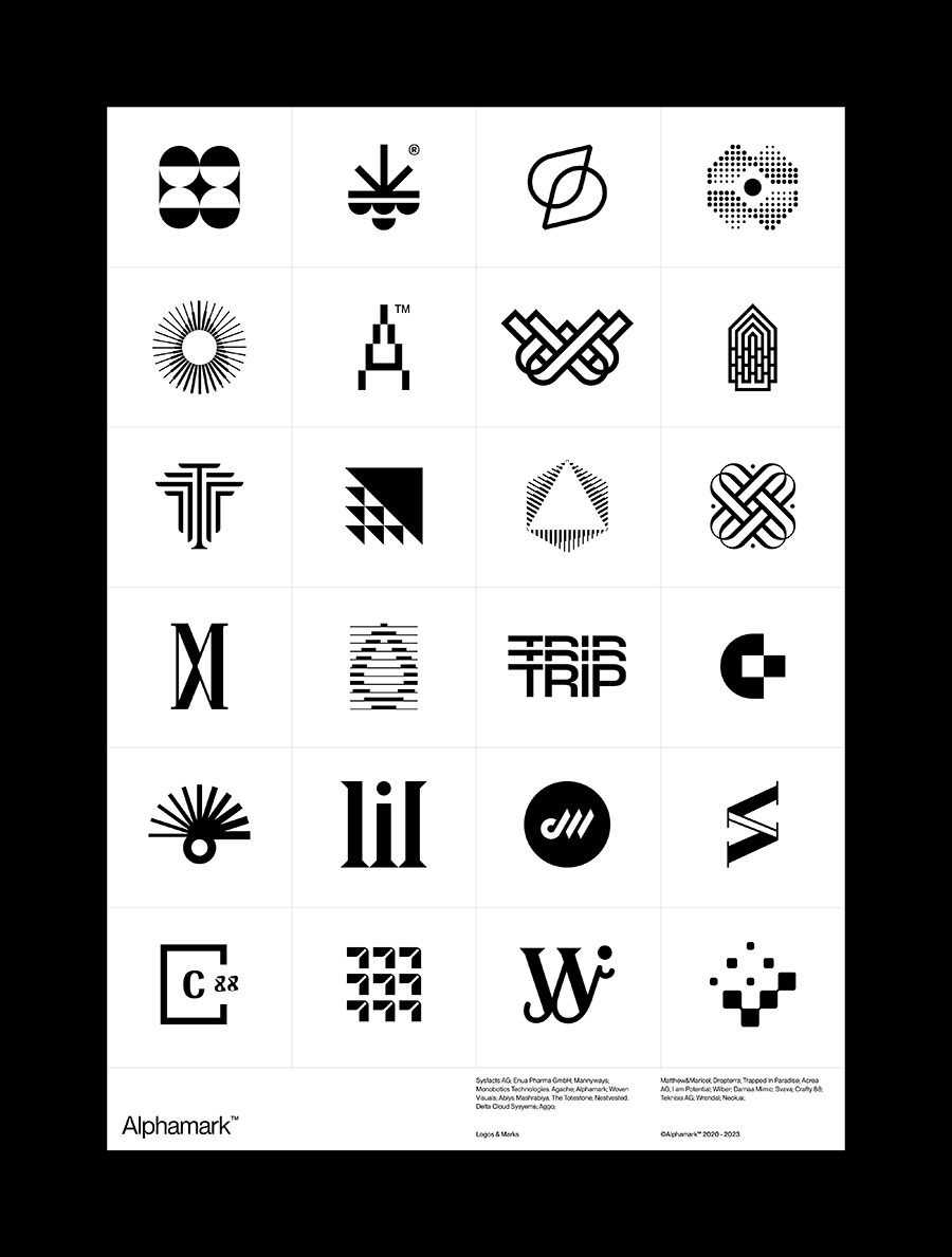 Alphamark logofolio poster