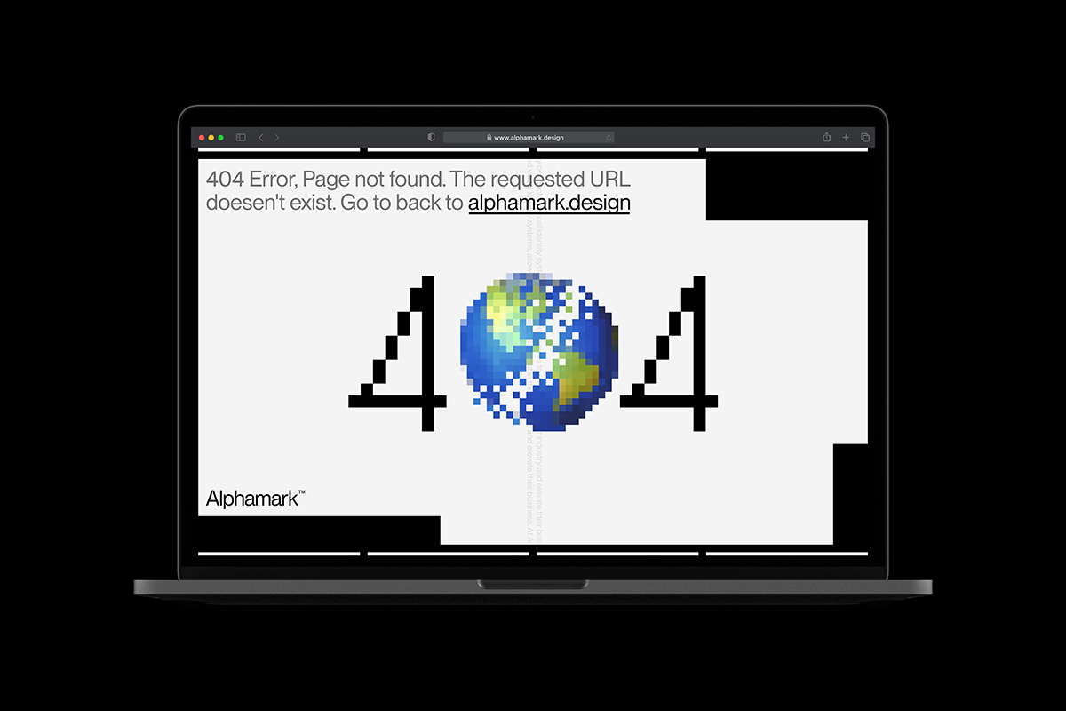 Alphamark 404 page preview