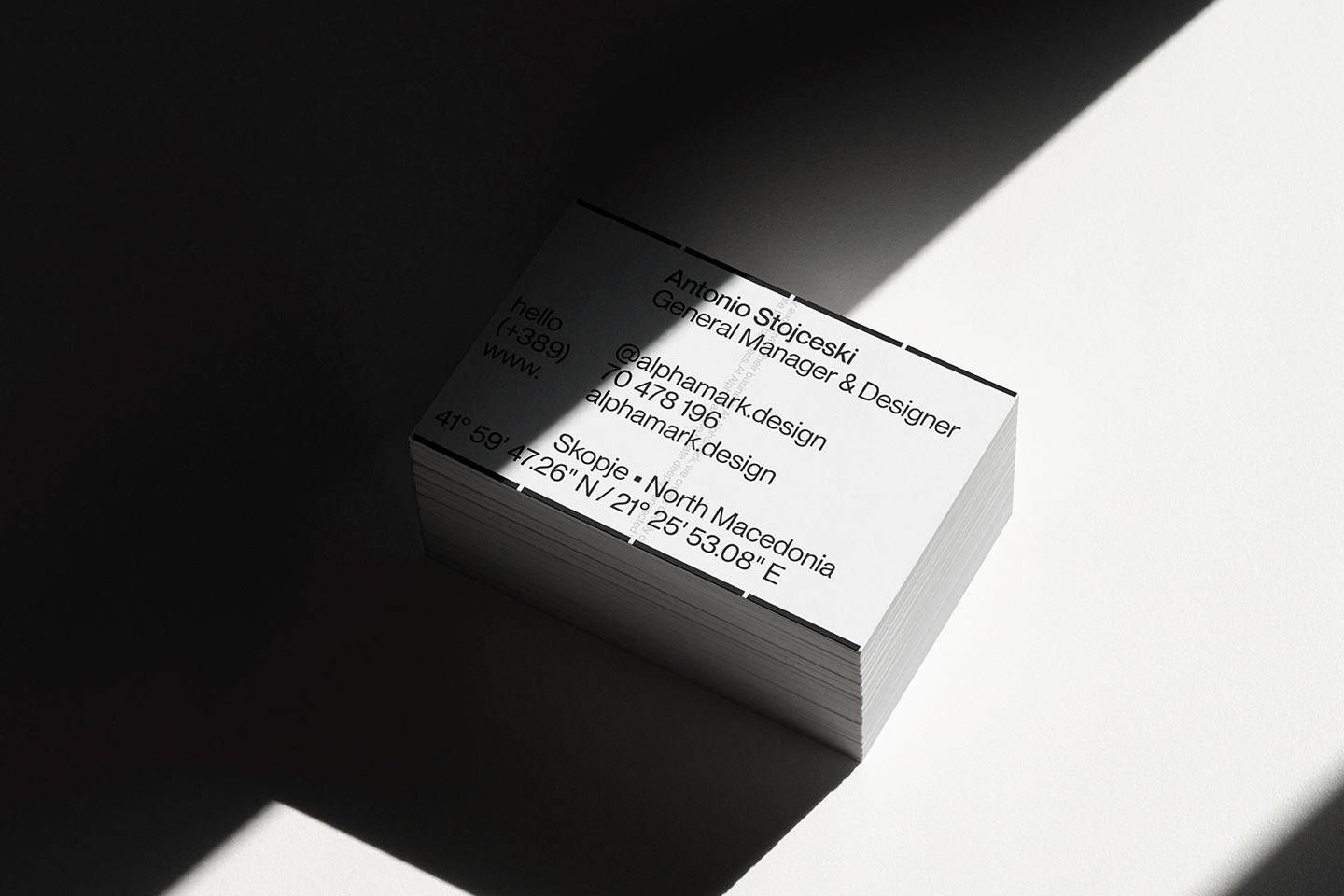 Alphamark business cards