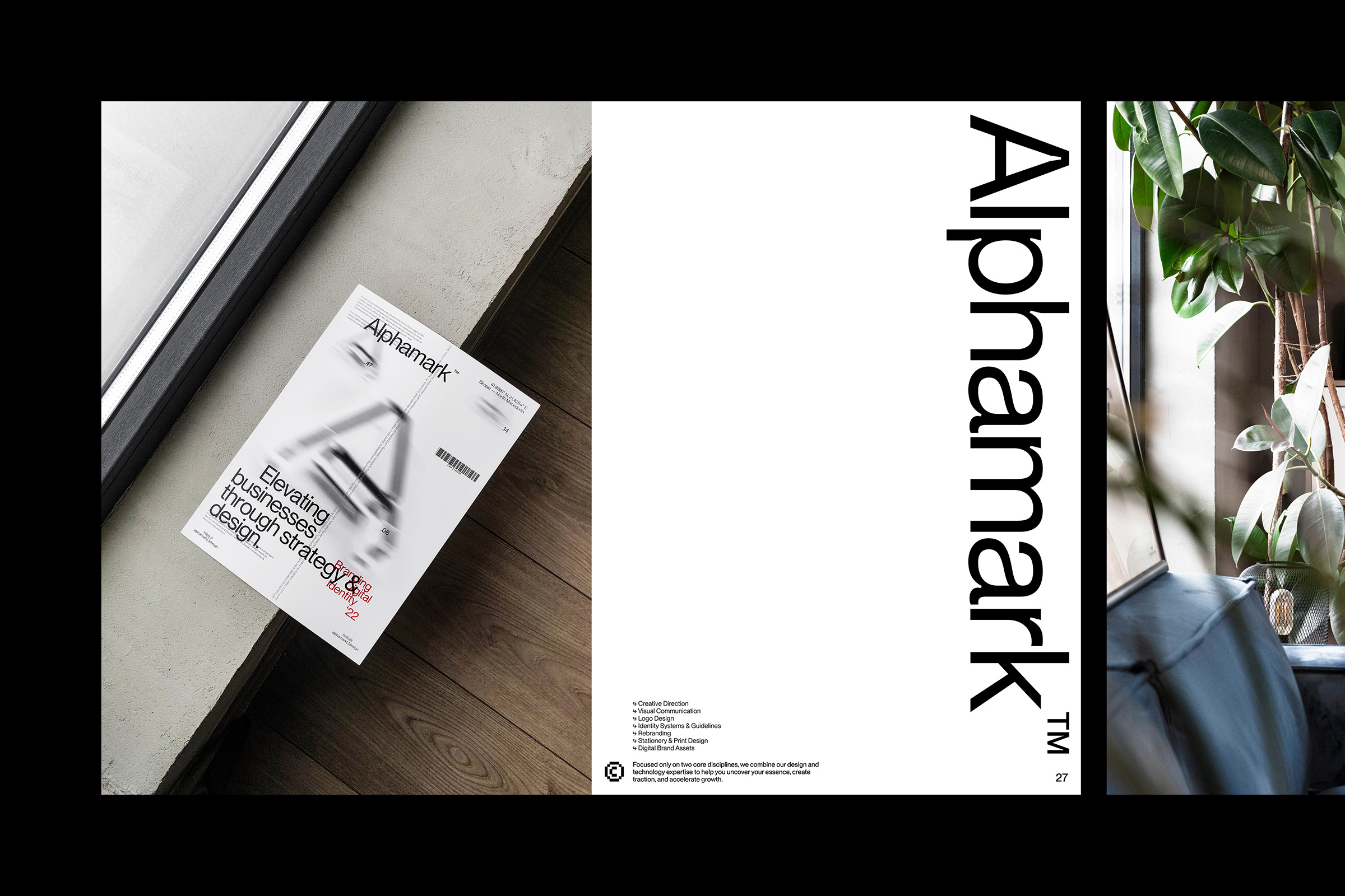 Alphamark corporate profile poster inside