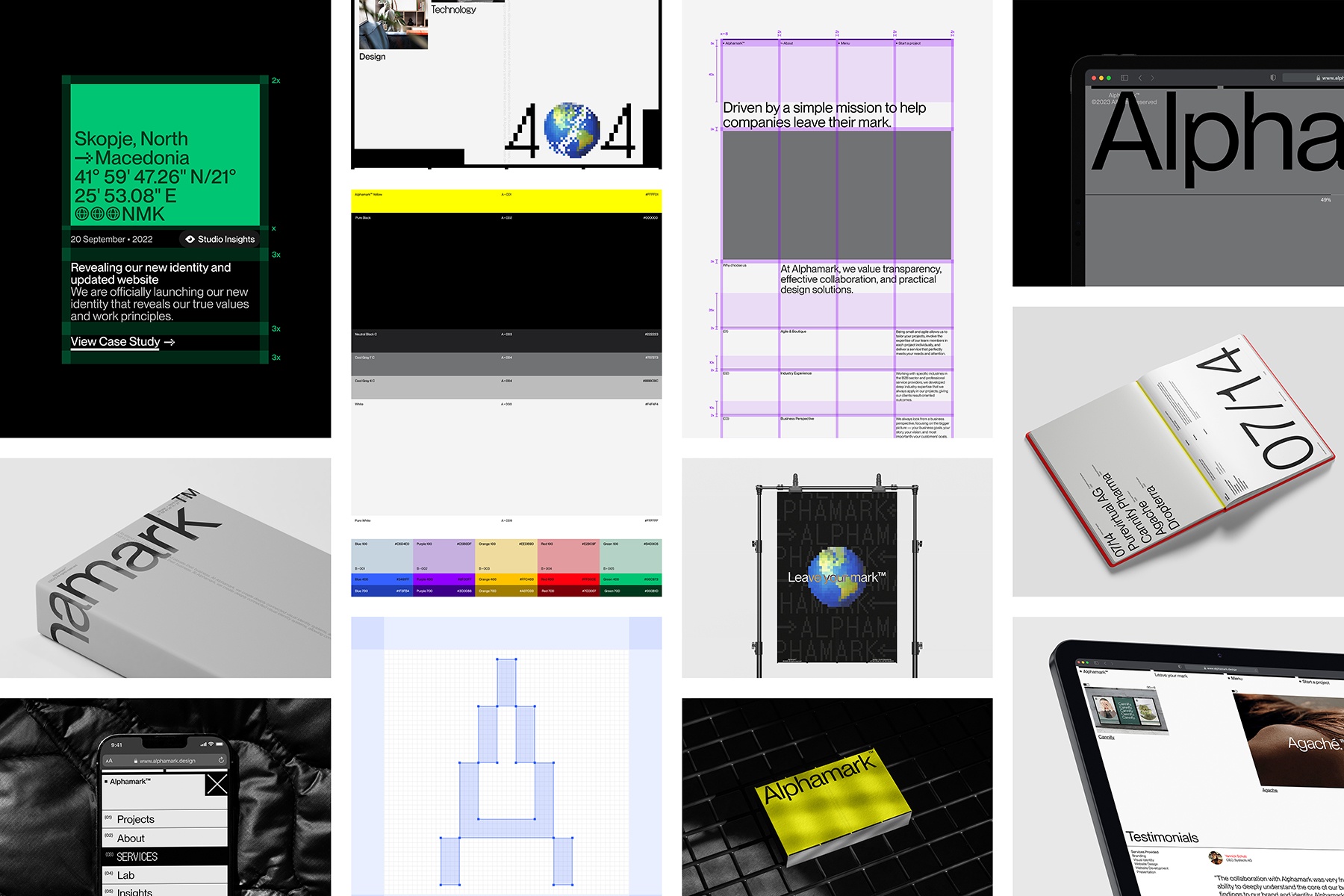 Alphamark brand assets showcase
