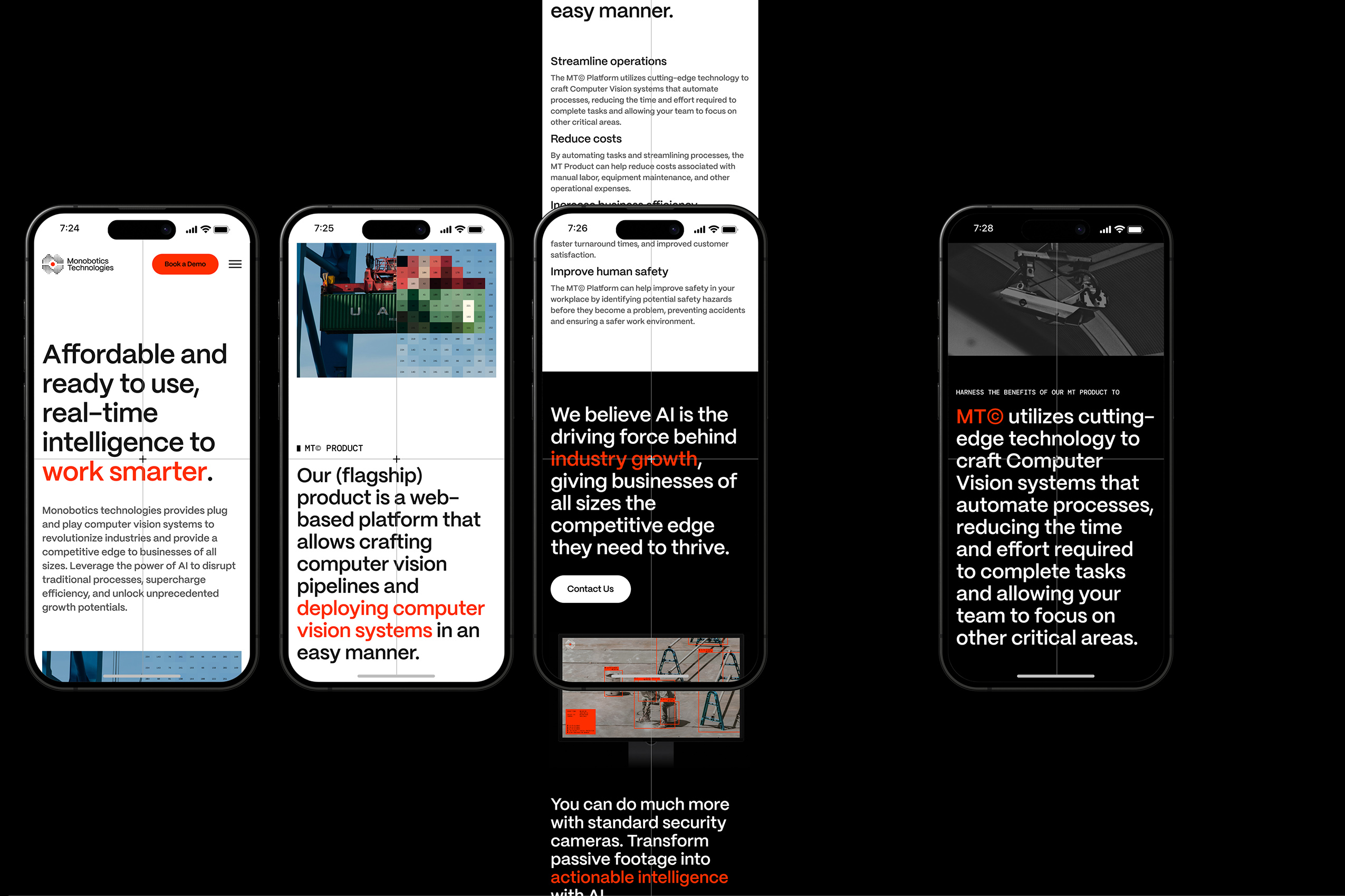 Monobotics website preview on mobile devices
