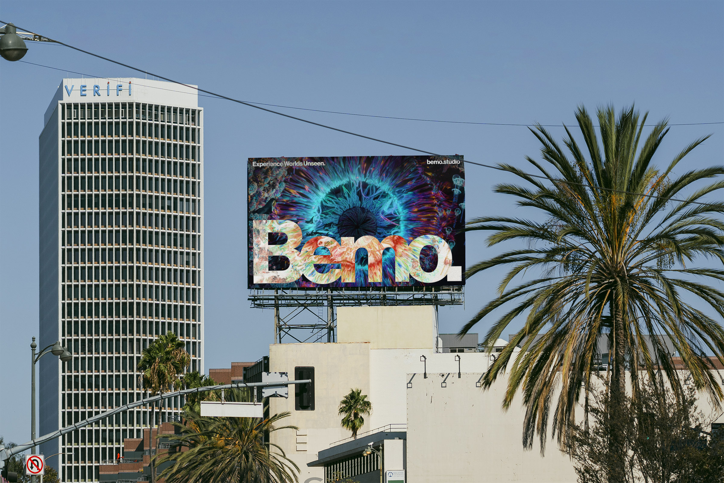 Bemo on a building bilboard