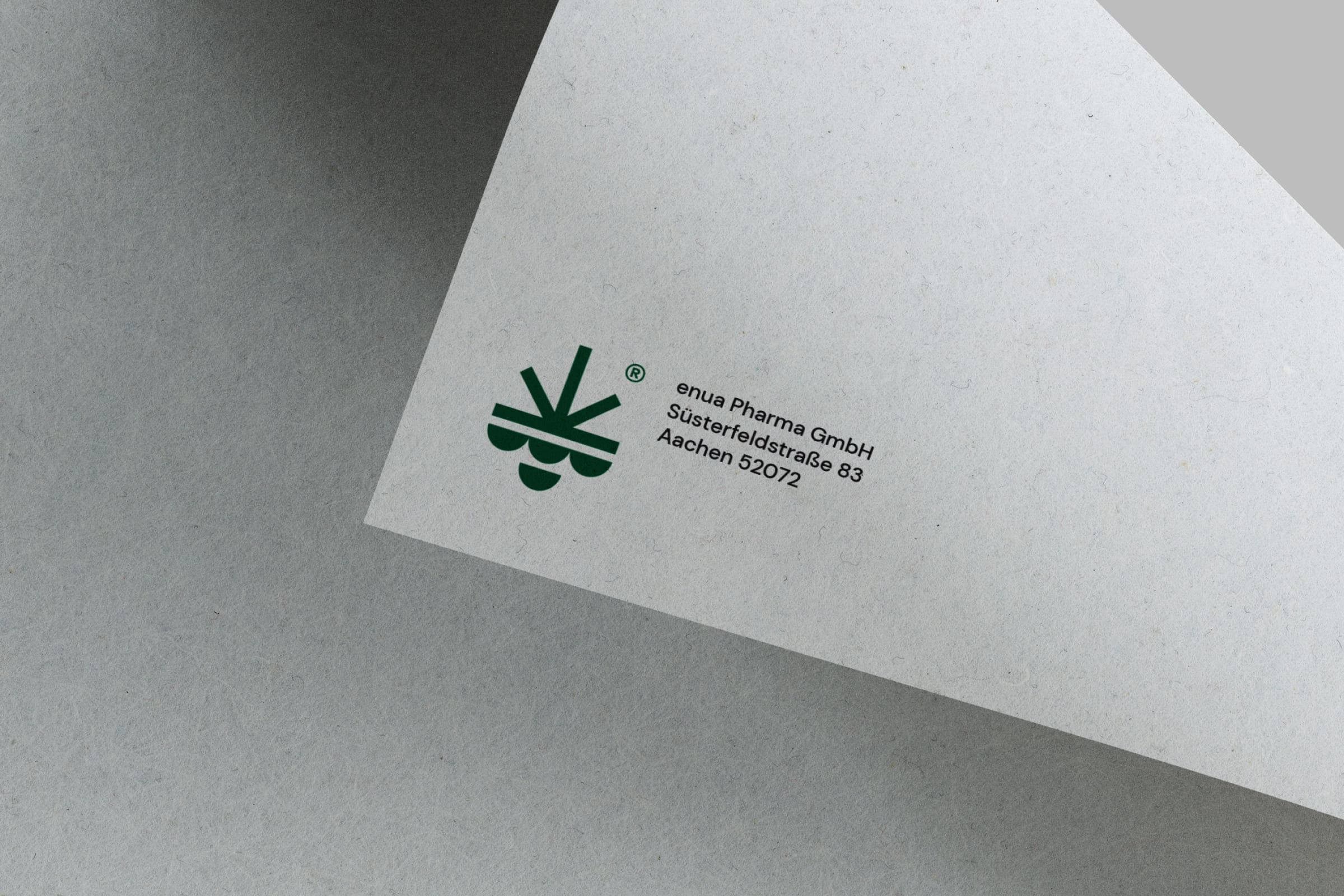 Enua logo on letter