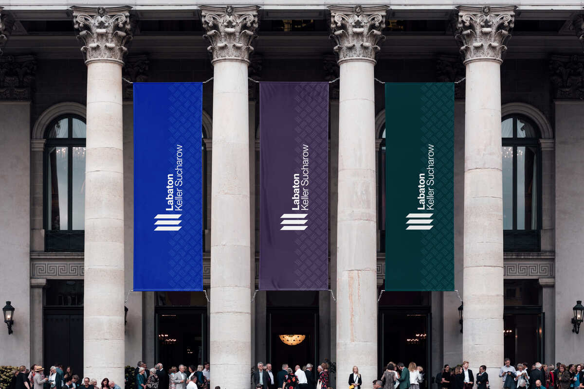 Labaton Keller Sucharow logo on banners