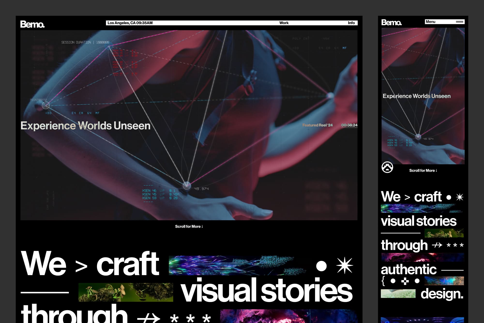 Bemo website desktop mobile