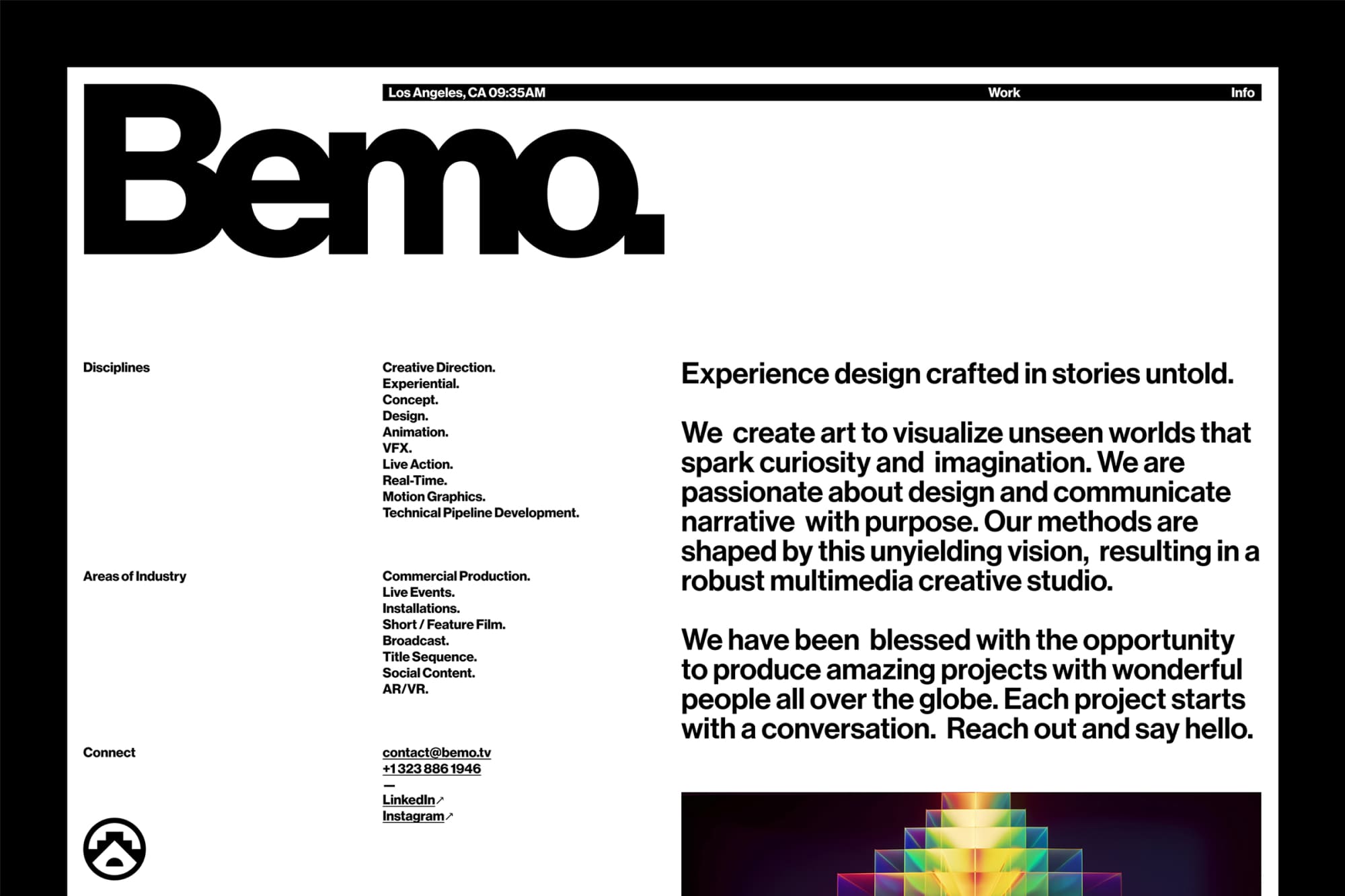 Bemo Info page preview