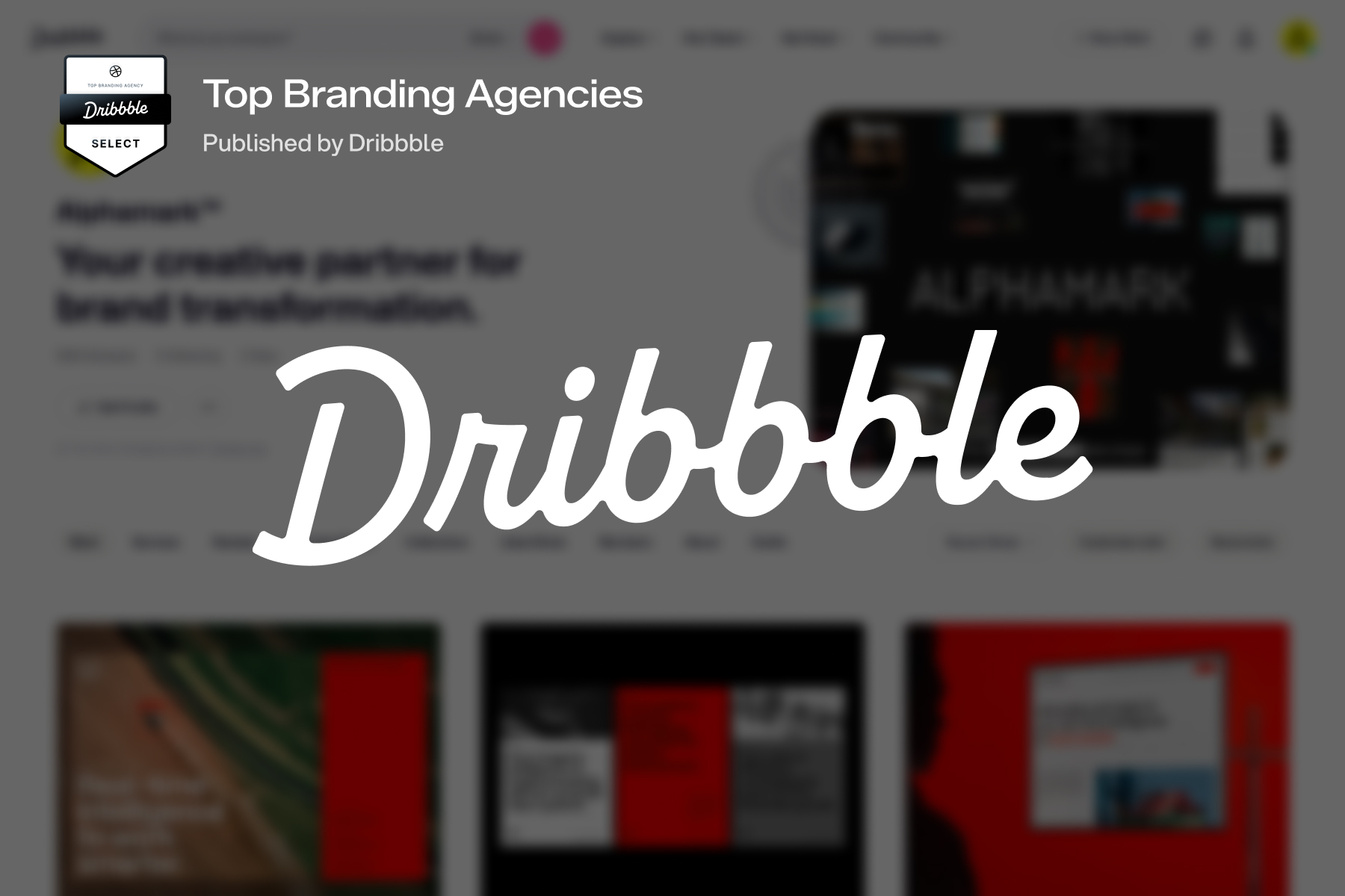 Dribbble features Alphamark